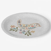 リトルバードカラフルフローラ紙プレート ペーパープレート (アングル)