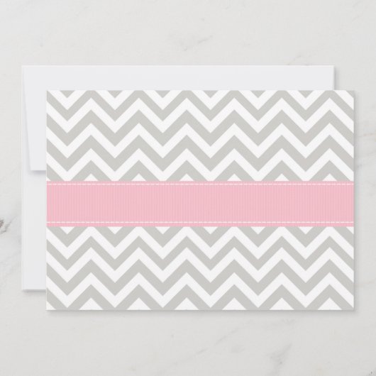 リトルバードシェブロンベビーシャワー招待状 招待状 (裏面)