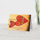 リトルバードバレンタインウクライナフォークアート シーズンカード (裏面)