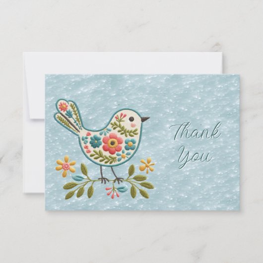 リトルバードフローラグリーン離れサンキューカード サンキューカード (正面)