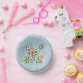 リトルバードフローラグリーン離れ紙ボウル ペーパーボウル (パーティー)