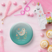 リトルバードフローラ刺繍グリーン紙ボウル ペーパーボウル (パーティー)