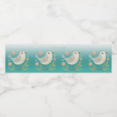 リトルバードフローラ刺繍グリーン ペットボトルラベル (シングルラベル)