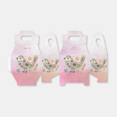 リトルバードフローラ刺繍ピンクのビーフボックス フェイバーボックス (折り畳みなし)