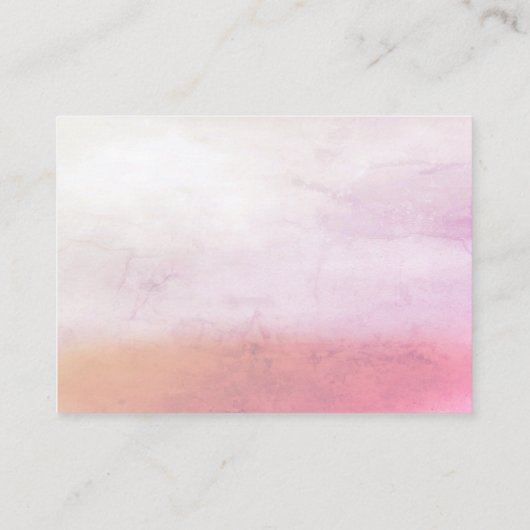 リトルバードフローラ刺繍ピンクベビーシャワー エンクロージャーカード (裏面)