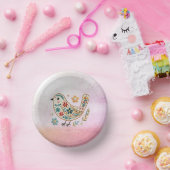 リトルバードフローラ刺繍ピンク紙ボウル ペーパーボウル (パーティー)