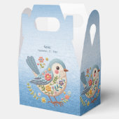 リトルバードフローラ刺繍ブルービーフボックス フェイバーボックス (オープン)