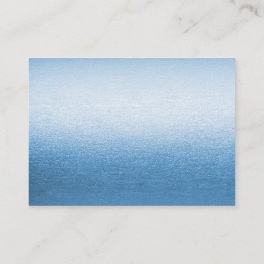 リトルバードフローラ刺繍ブルーベビーシャワー エンクロージャーカード (裏面)