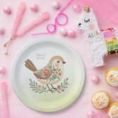 リトルバードフローラ金ゴールド紙プレート ペーパープレート (パーティー)