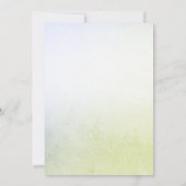 リトルバードフローラ金ゴールド誕生日パーティーへの招待 招待状 (裏面)