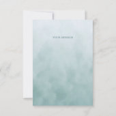 リトルバードブルーピンクの花サンキューカード サンキューカード (裏面)