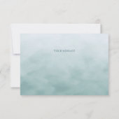 リトルバードブルーピンクの花サンキューカード サンキューカード (裏面)