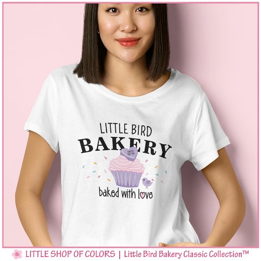 リトルバードベーカリーのかわいいカップケーキ Tシャツ