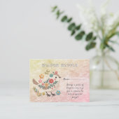 リトルバードリーブス フラワーズ ピンク ベビーシャワー エンクロージャーカード (スタンド正面)