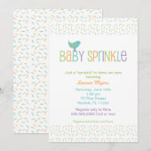 リトルバード スプリンクル ベビーシャワー 招待状 ニュートラル (正面/裏面)