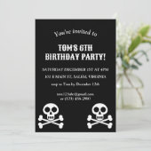 リトルパイレーツキッズスカルとクロスボーン誕生日 招待状 (スタンド正面)