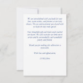 リトルパイロットヴィンテージ飛行機の赤ちゃんシャワー サンキューカード (裏面)