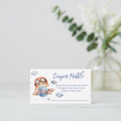 リトルパイロット飛行機の赤ちゃんシャワーおむつラッフル エンクロージャーカード (スタンド正面)