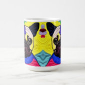 リトルパグパピーキルトライクデザイン コーヒーマグカップ (中央)