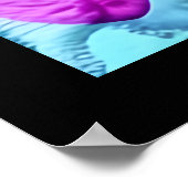 リトルパグパピーキルトライクデザイン ポスター (角)