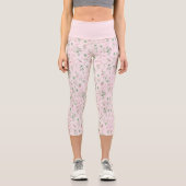 リトルパステルピンクフローラ カプリレギンス (正面)
