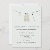 リトルパターゴルフかわいい赤男女兼用ちゃんシャワー 招待状 (正面)