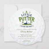リトルパター ベビーシャワー ゴルフボール 招待状 (正面)