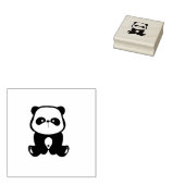 リトルパンダのクマ座る ラバースタンプ (押印)
