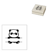 リトルパンダのクマ(バナー) ラバースタンプ (押印)