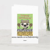 リトルパンダベアサファリ誕生日カード カード (裏面)