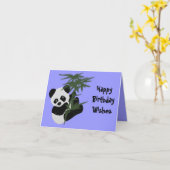 リトルパンダ誕生日 カード (黄色い花)