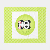 リトルパンダ フリースブランケット (正面(横))