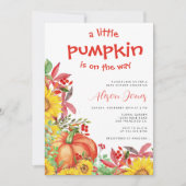 リトルパンプキンがやってくる！ベイビーシャワー 招待状 (正面)