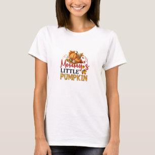 リトルパンプキンがやってくる!秋のベビーシャワー Tシャツ