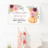 リトルパンプキンが1歳の誕生日おめでとう 横断幕 (インサイチュ)