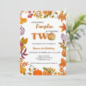 リトルパンプキンが2歳になる 女の子の誕生日 招待状 (スタンド正面)