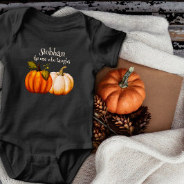 リトルパンプキンの最初のハロウィンパーソナライズ ベビーボディスーツ