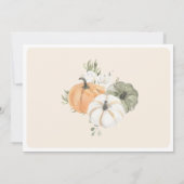 リトルパンプキンの秋の誕生日写真 招待状 (裏面)