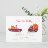 リトルパンプキンの1歳誕生日パーティー招待状 サンキューカード (スタンド正面)