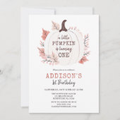 リトルパンプキンの1歳誕生日 招待状 (正面)