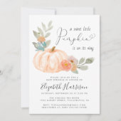 リトルパンプキンウォーターカラーベビースプリンクル 招待状 (正面)