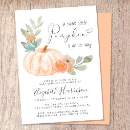 リトルパンプキンウォーターカラーベビースプリンクル 招待状