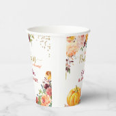 リトルパンプキンオンザウェイ秋フローラベビーシャワー 紙コップ (右)