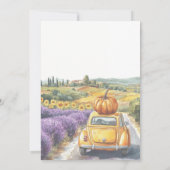 リトルパンプキンカー秋秋バビシャワー招待状 サンキューカード (裏面)