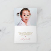 リトルパンプキンガールの誕生日写真 サンキューカード (内部)