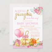 リトルパンプキンガールズ 秋のベイビーシャワー招待状 招待状 (正面/裏面)