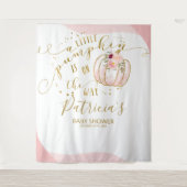 リトルパンプキンガールベイビーシャワーバックドロップ タペストリー (正面)