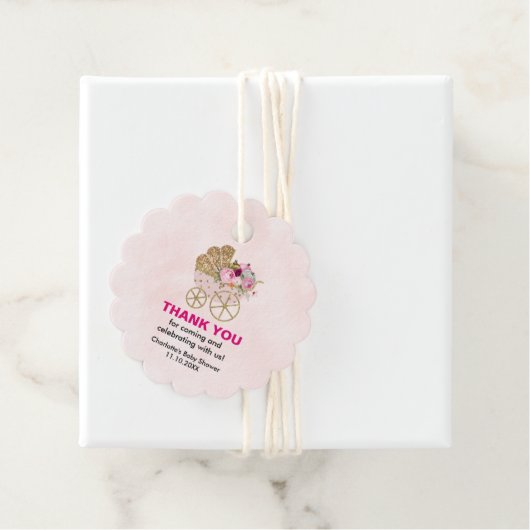 リトルパンプキンガールベビーシャワー フェイバータグ (インサイチュ)