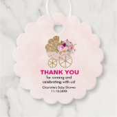 リトルパンプキンガールベビーシャワー フェイバータグ (正面)