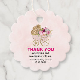 リトルパンプキンガールベビーシャワー フェイバータグ